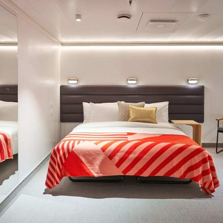 ADA Cabin bed for The Insider, The Sea View, and The Sea Terrace ADA cabins. ADA Cabin bed for The Insider, The Sea View, and The Sea Terrace ADA cabins.
